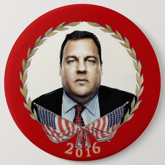 Chris Christie för presidenten 2016 Knapp (Framsida)