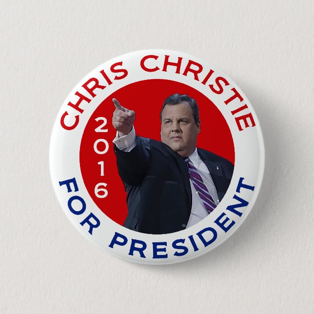 Chris Christie för presidenten 2016 Knapp (Framsida)