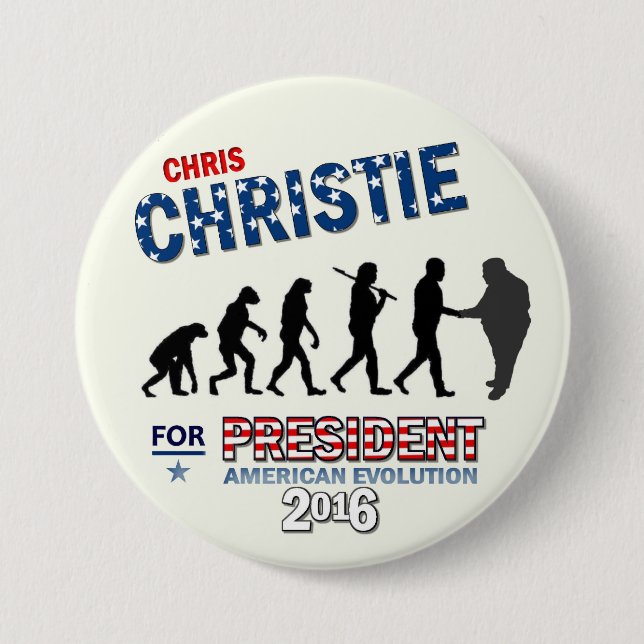 Chris Christie för presidenten 2016 Knapp (Framsida)