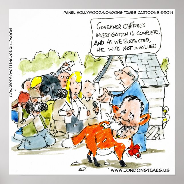 Chris Christie like A Fox Funny Poster (Framsidan)