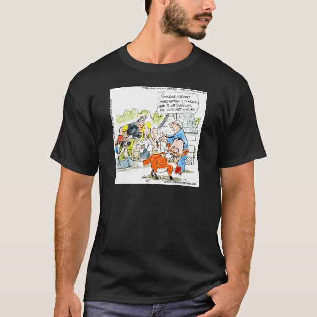 Chris Christie Liksom En Räv Roligt Tee Shirt (Framsida)