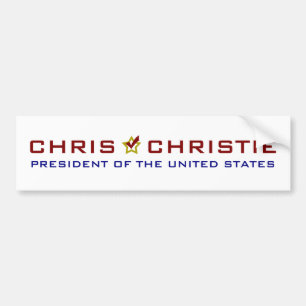 Chris Christie president USA V2 Bildekal