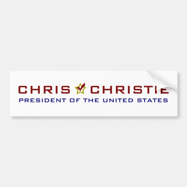 Chris Christie President USA V2 Bildekal (Framsidan)