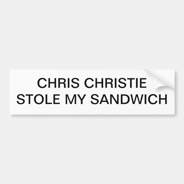 CHRIS CHRISTIE STAL MIN SMÖRGÅS BILDEKAL (Framsidan)