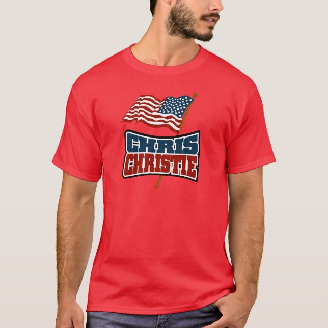 Chris Christie stolt amerikan Tee Shirt (Framsida)