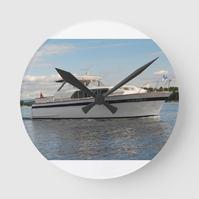 Chris Craft Boats Wall Clocks Rund Klocka (Framsida)