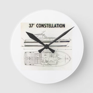 Chris Craft Constellation Boat Wall Clock Rund Klocka