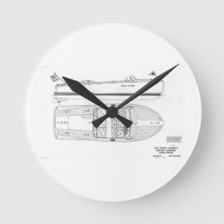 Chris Craft Riviera Runabout Boat Wall Clock Rund Klocka