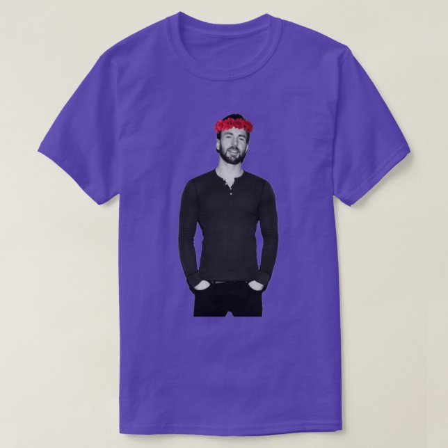 Chris Evans Flowercrown T Shirt (Design framsida)