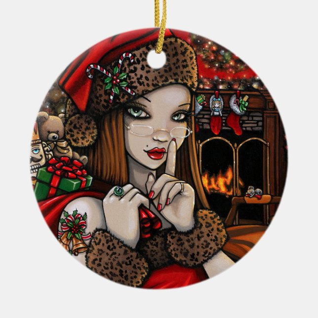 Chris Glad helg Traditionell jul Julgransprydnad Keramik (Framsidan)