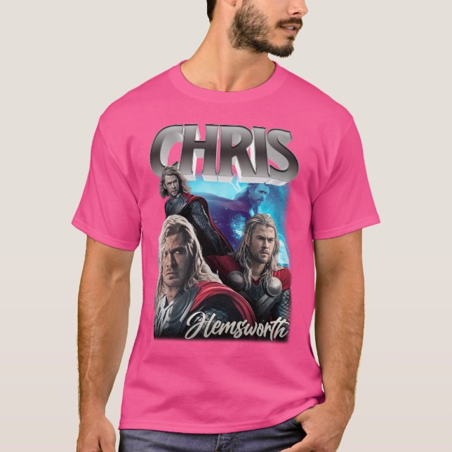 Chris Hemsworth Vintage Stil T Shirt (Framsida)