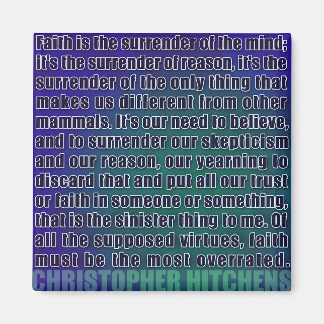 Chris Hitchens Surrender of Reason (Blues) Magnet (Framsidan)