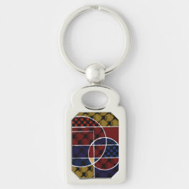 Chris Likes It Rektangulärt Silverfärgad Nyckelring