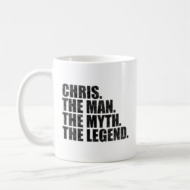 Chris namn, Chris Mannen Myten Legenden Kaffemugg (Vänster)
