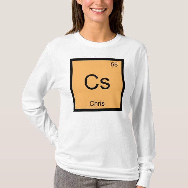 Chris Namn Kemiskt Element Periodiska Systemet Tee (Framsida)