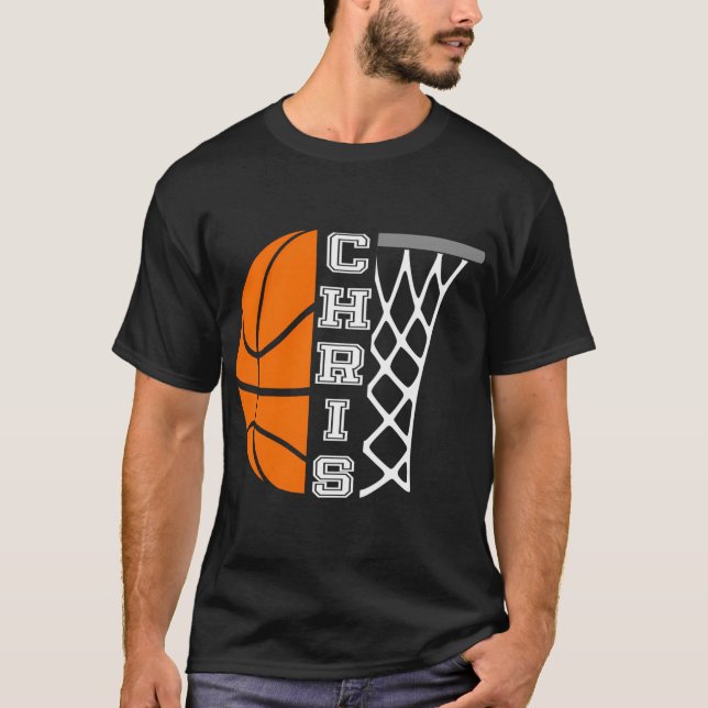Chris Namn Personlig Basketball Player-grafik T Shirt (Framsida)
