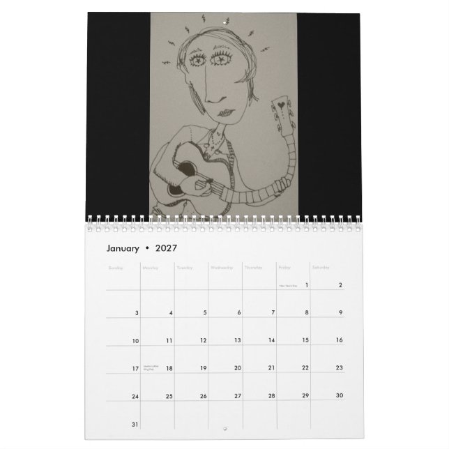 Chris Taylor musik- och konstkalender 2008 Kalender (Jan 2027)