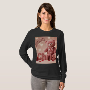 Chris Teddy Bear Kärlek Långärmad T-Shirt