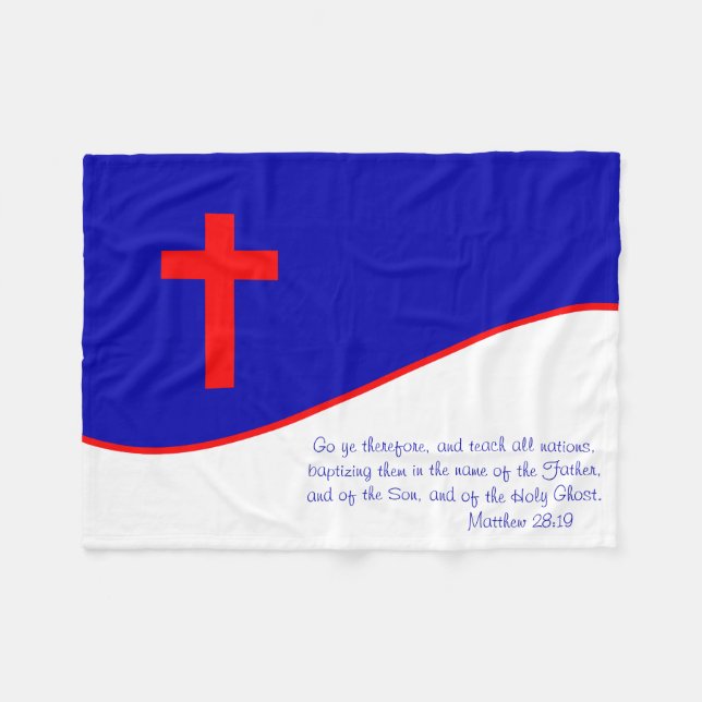Chrisitan Flagga Inspired Fleecefilt (Framsidan (Horisontell))