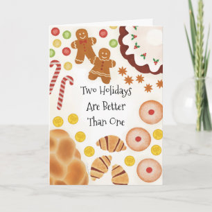 Chrismakkuh jul Hanukkah Funny Cute Tack Kort