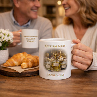 Chrismamessa Heliga Oljor Katedraldesign Katolsk Kaffemugg