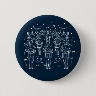 Chrismas Button Pinback, tolfte dagen Knapp