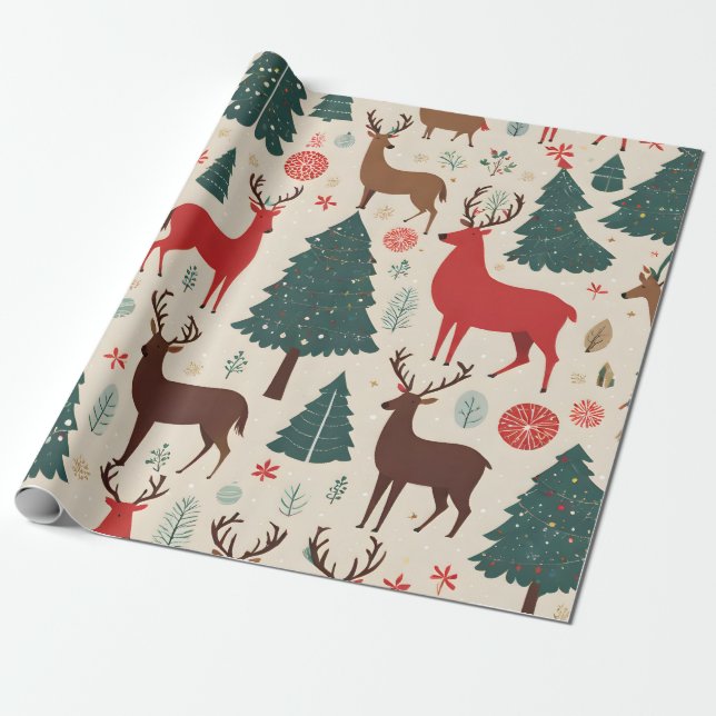 chrismas dekoration Wrapping Papper Presentpapper (Utrullad)