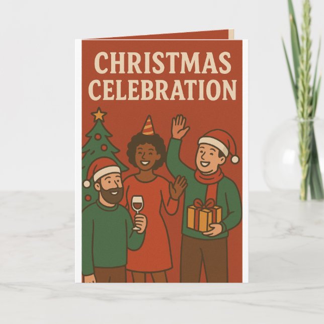 CHRISMAS FIRANDE INBJEKTKORT KORT (Framsida)