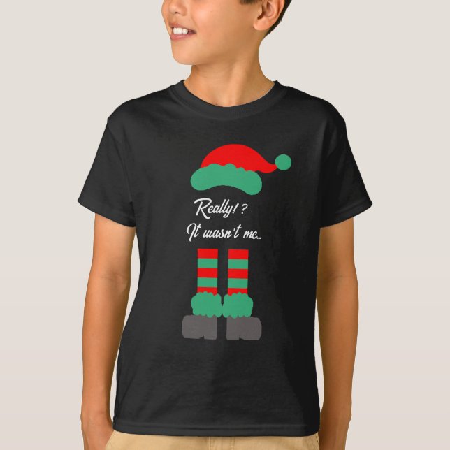 Chrismas Gifts | Lustigt Det var inte jag T Shirt (Framsida)