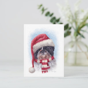 Chrismas hund vykort