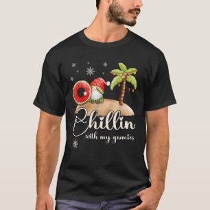 Chrismas i juli-gnome på stranden på sommaren t shirt