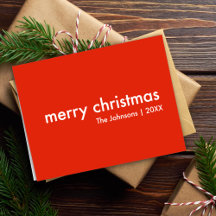 Chrismas Plain | Modern minimal ljusröd Namn