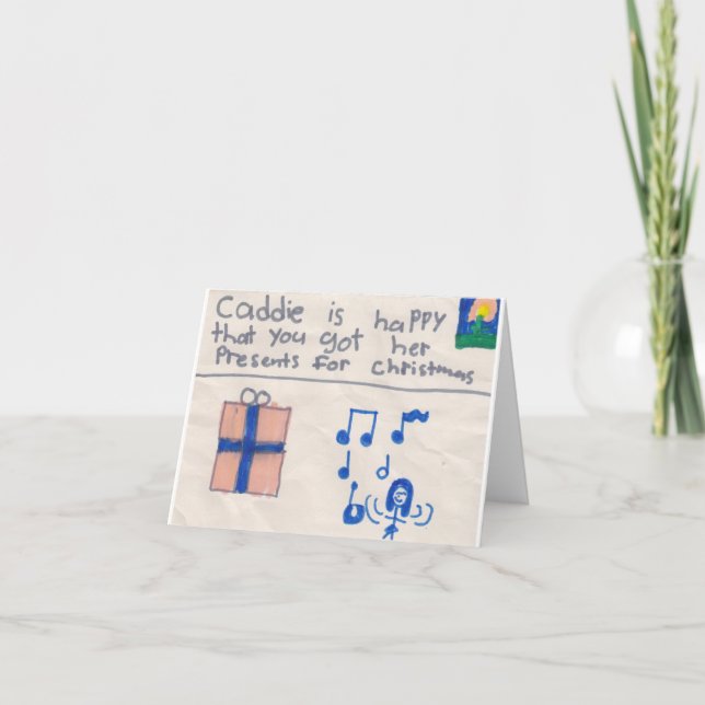 Chrismas Tack (barn) Kort (Framsida)