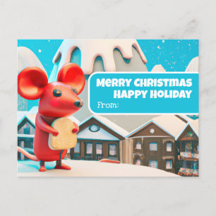 Chrismas Town Mice medförde gåva Vykort