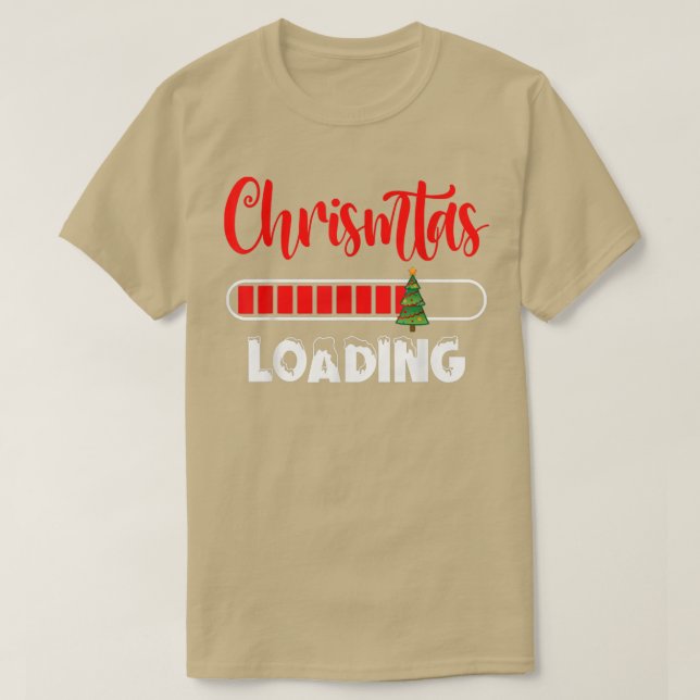 Chrismtas Loading God jul Träd Religiösa Holida T Shirt (Design framsida)