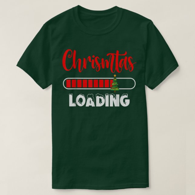 Chrismtas Loading God jul Träd Religiösa Holida T Shirt (Design framsida)