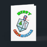 Chrismukah Anagram Funny Greeting Card Helgkort<br><div class="desc">"Chrismukah" började 2003 på en TV-show som heter "The O.C.". Det kan tolkas som (1) en blandning av jul och Hanukkah under julhelgen i hem där man är judisk och en är kristen protestant. Det är ett sätt att fira båda sidor av en tvåreligiös familj och inte ont känslor genom...</div>