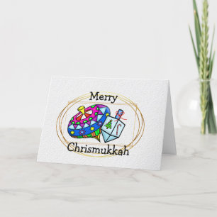 Chrismukah Dreidel och Leksak Top Card Kort