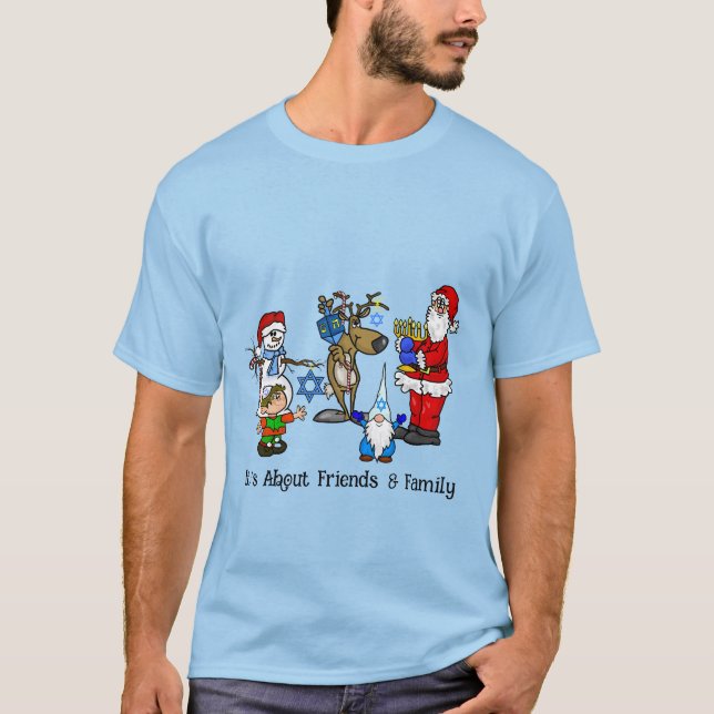 Chrismukah Friends and Family T-Shirt (Framsida)