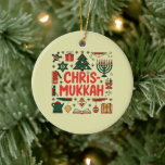 Chrismukah Hanukkah Juldagen Judiska Religiösan Julgransprydnad Keramik<br><div class="desc">Chrismukah Hanukkah Juldagen Judiska Religiösan</div>