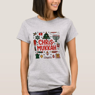 Chrismukah Hanukkah Juldagen Judiska Religiösan T Shirt