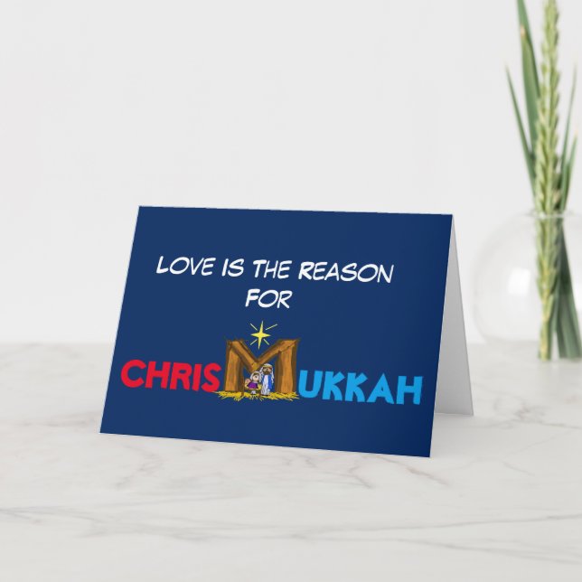 Chrismukah Manger Greeting Card Helgkort (Framsida)