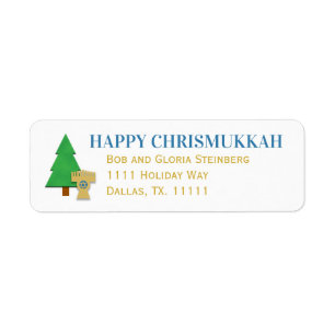 Chrismukah Return-adressetikett Returadress Etikett