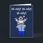 Chrismukah Santa Funny Greeting Card Helgkort<br><div class="desc">Det här är en Chrismukah Santa för att han är har en blå och vit utrustning på. Han säger också: "Ho Ho Ho" med lite jude accent. Det kan du ändra om du vill. Hela kortet görs också i blyskuggor. Detta kort kan skickas till judiska vänner på julen eller från...</div>