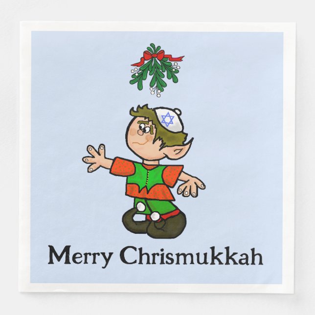 Chrismukkah Elf Pappra Napkins Pappersservett (Framsida)