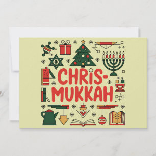 Chrismukkah Hanukkah jul judisk religiös Julkort