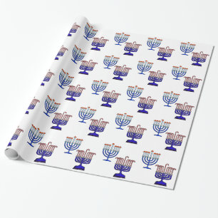 Chrismukkah menoror som slår in papper presentpapper