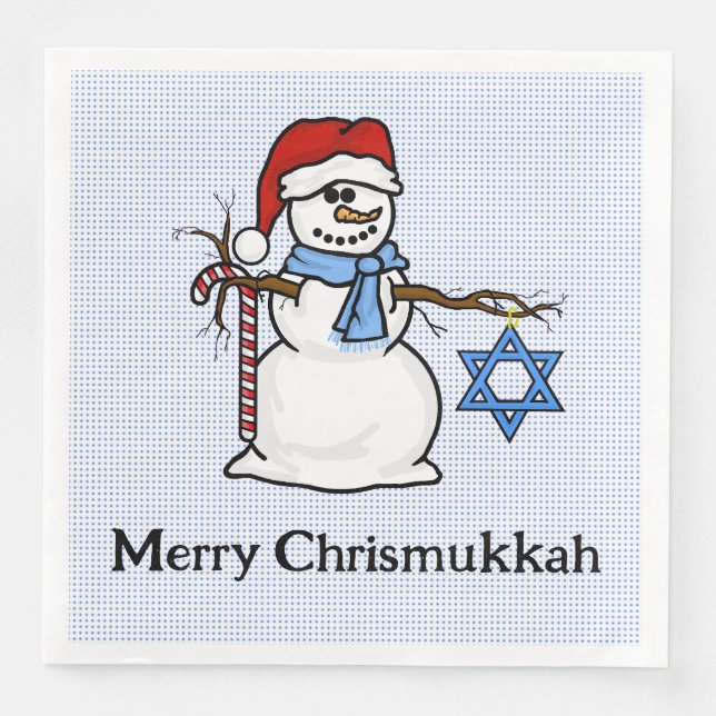 Chrismukkah Snömannen Servetter (Framsida)