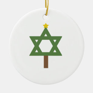 Chrismukkah träd julgransprydnad keramik
