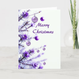 Chrispy Lila Julgran Greeting Card Helgkort